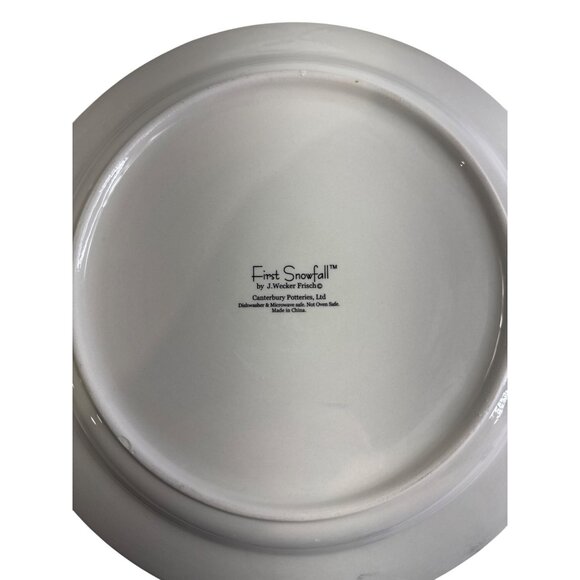 First Snowfall by J Wecker Frisch Canterbury Potteries Ltd Dishes-11 Pieces - Picture 5 of 5